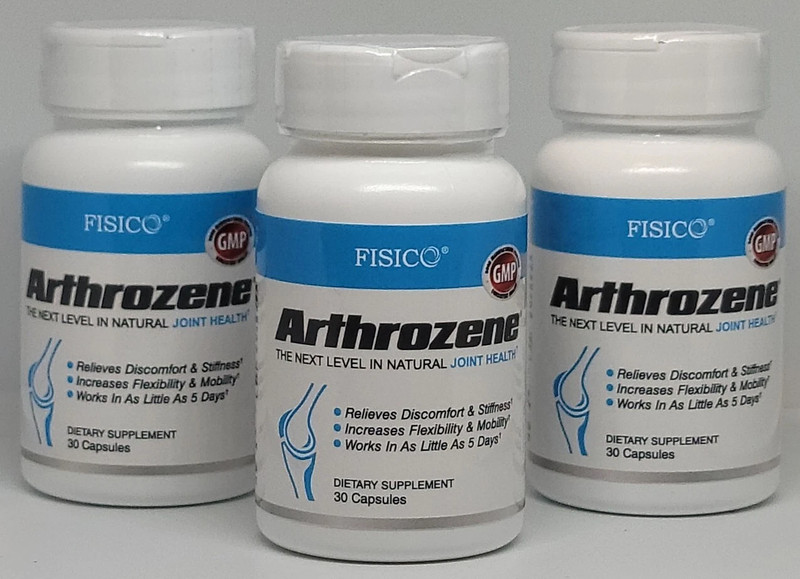 (3) Fisico Arthrozene Natural Joint Health Supplement 30 Caps Genuine Exp 12/27