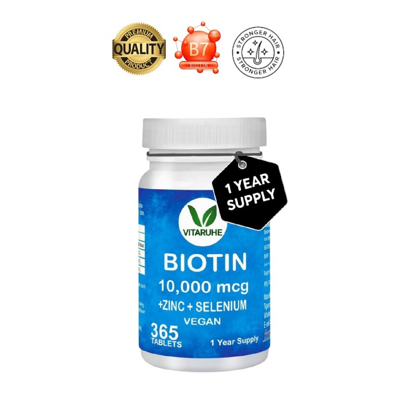 VITA.RUHE Biotin Zinc Selenium 365 Tablets Vegan