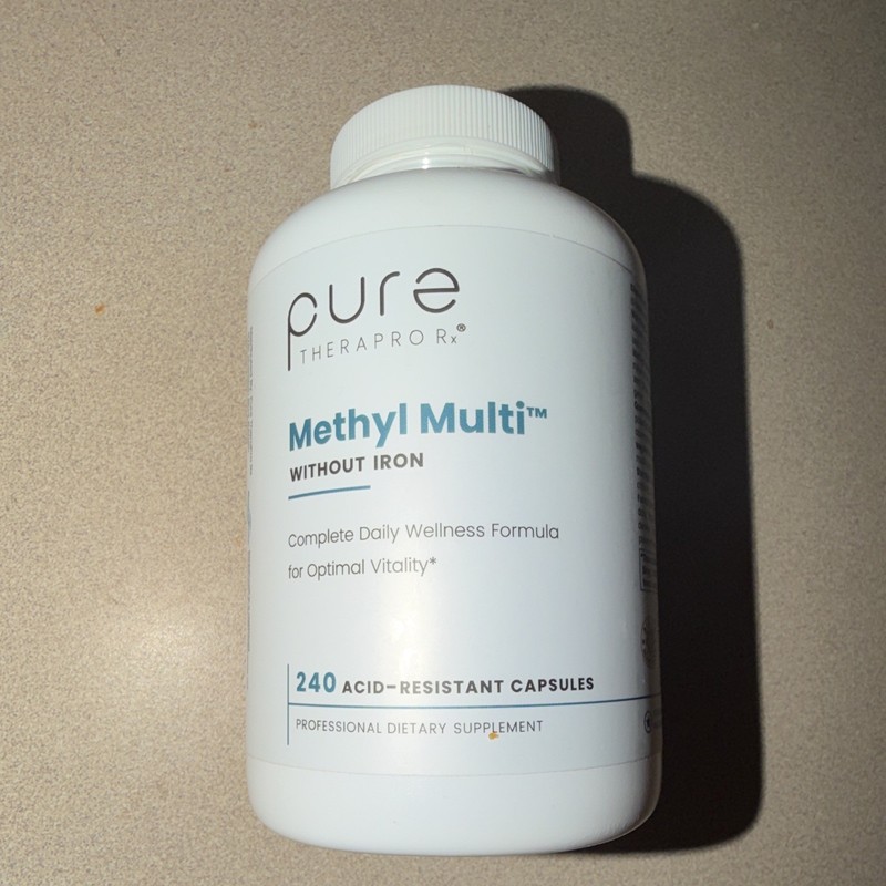 Pure TheraPro Rx Methyl Multi Without Iron Vitamin Men Women 240 Capsules