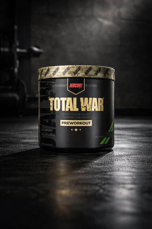 REDCON1 Total War Pre-Workout Powder Blue Lemonade Flavor Energy and Endurance