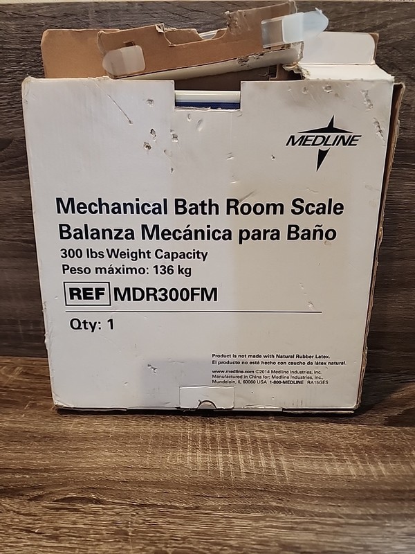 Medline Mechanical Floor Scale Weight Capacity 300lb Open Box - Wrapped gallery