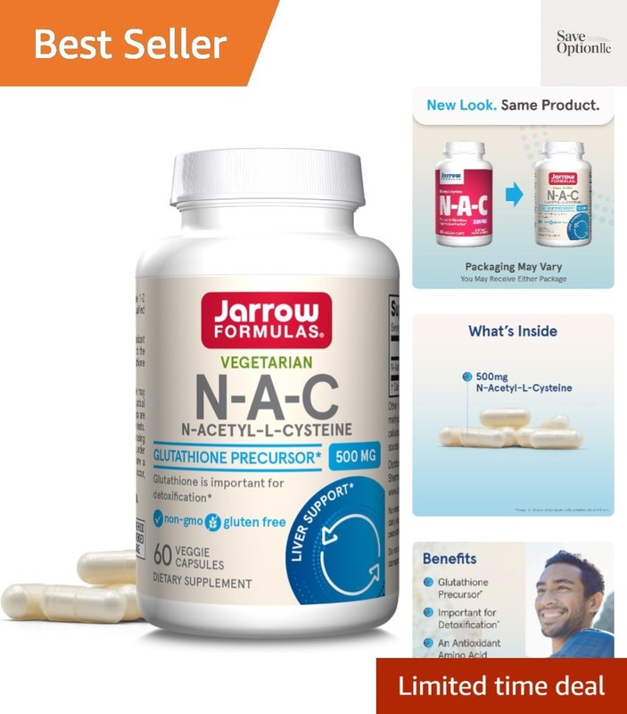 N-A-C 500 mg, Dietary Supplement, Antioxidant Support for Liver Health, 60 Ve…