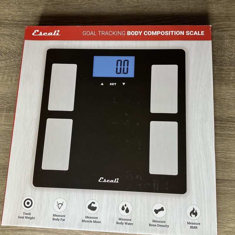 Escali USHM180G Body Composition Glass Digital Scale 400Lb/180Kg – A NIB