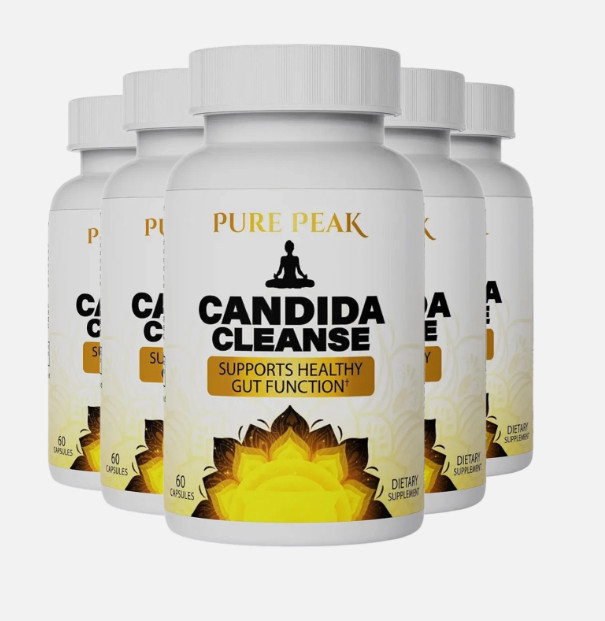 1-3 Bottles Pure Peak Cleanse Candida – Boost Gut & Colon Health – 60 Capsules