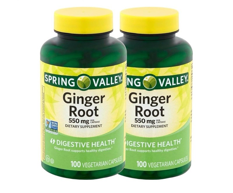 NEW Spring Valley Ginger Root Capsules, 550 Mg, 100 Count ( Pack of 2)