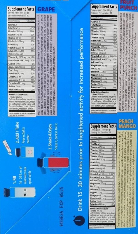 NIDP Zipfizz Multi-Vitamin Energy Hydration Drink Mix, Variety Pack, 30 Tubes gallery