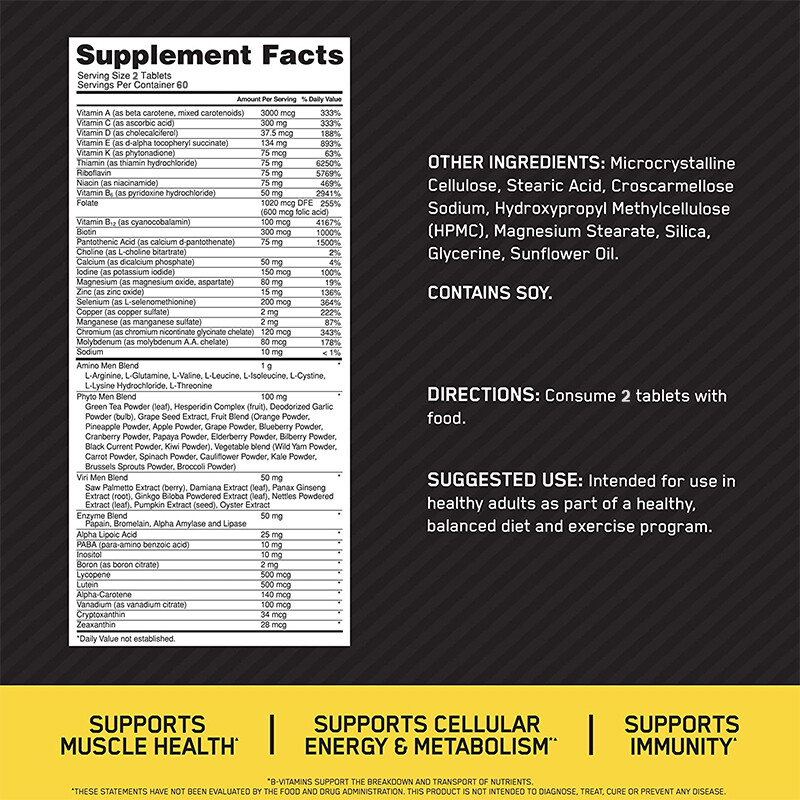 Opti-Men - Multivitamin Supplements, Cellular Energy Production, Immune Support gallery