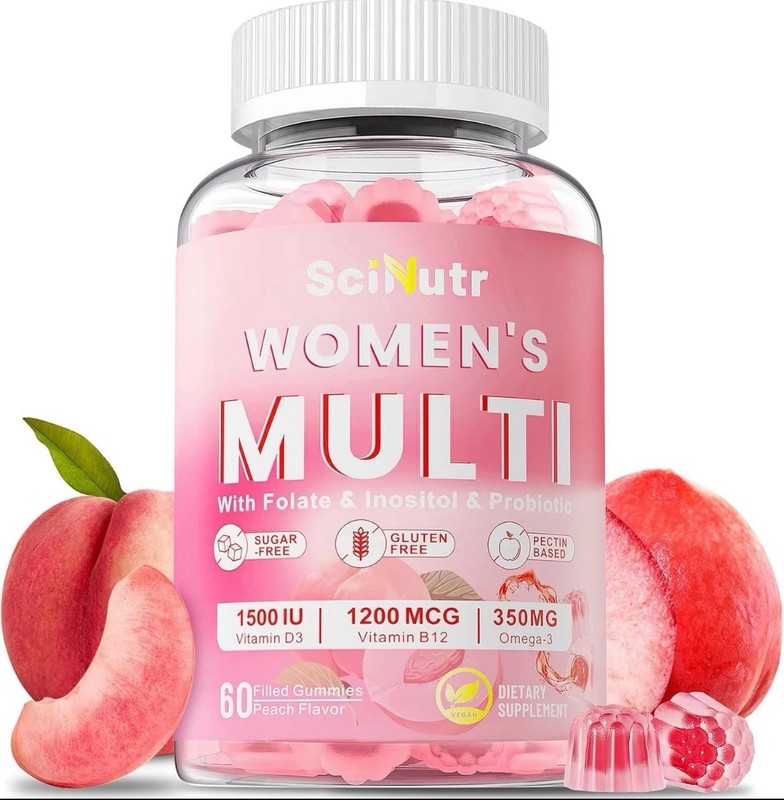 Methylated Multivitamin for Women Gummies with Calcium, Magnesium, Zinc, Vita...