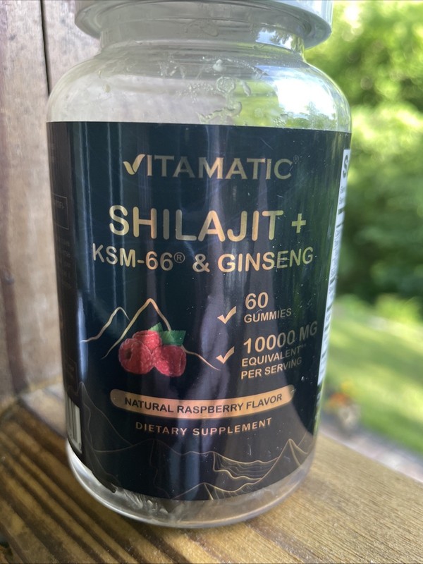 Vitamatic Shilajit KSM-66® Ashwagandha Ginseng Supplement 10,000mg, 60 Count