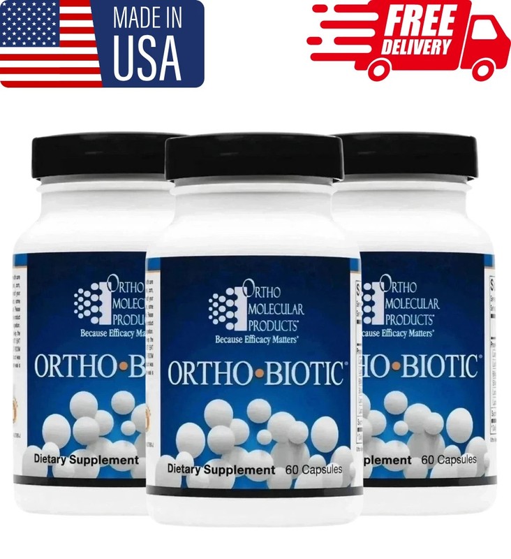 pack of 3 ORTHO BIOTIC 60 CAPSULES Digestive & Gut Health Support