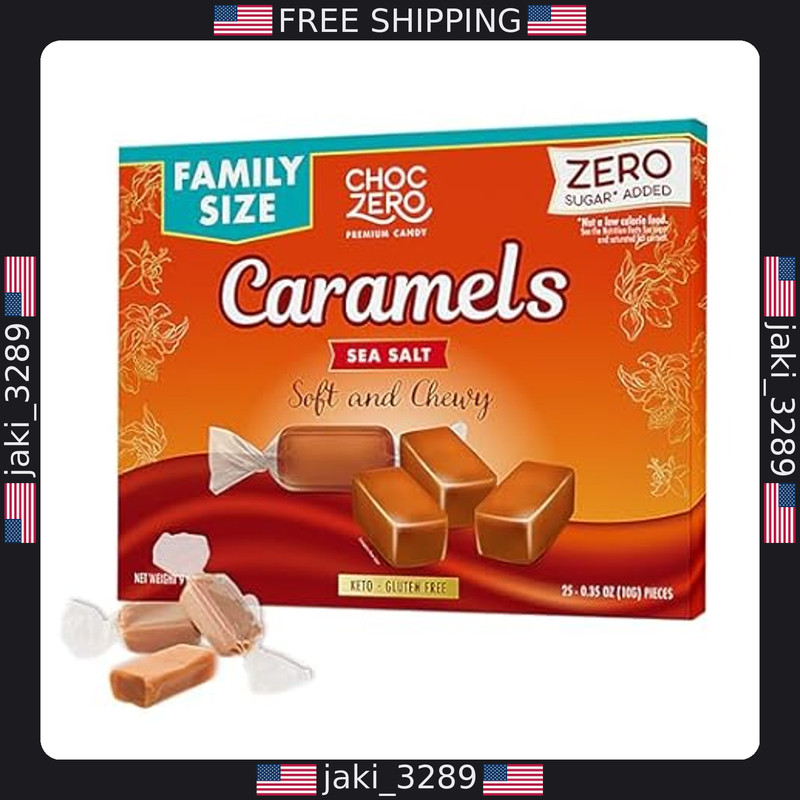 ChocZero Keto Caramel Candies - Sugar Free, All Natural, 9oz Box
