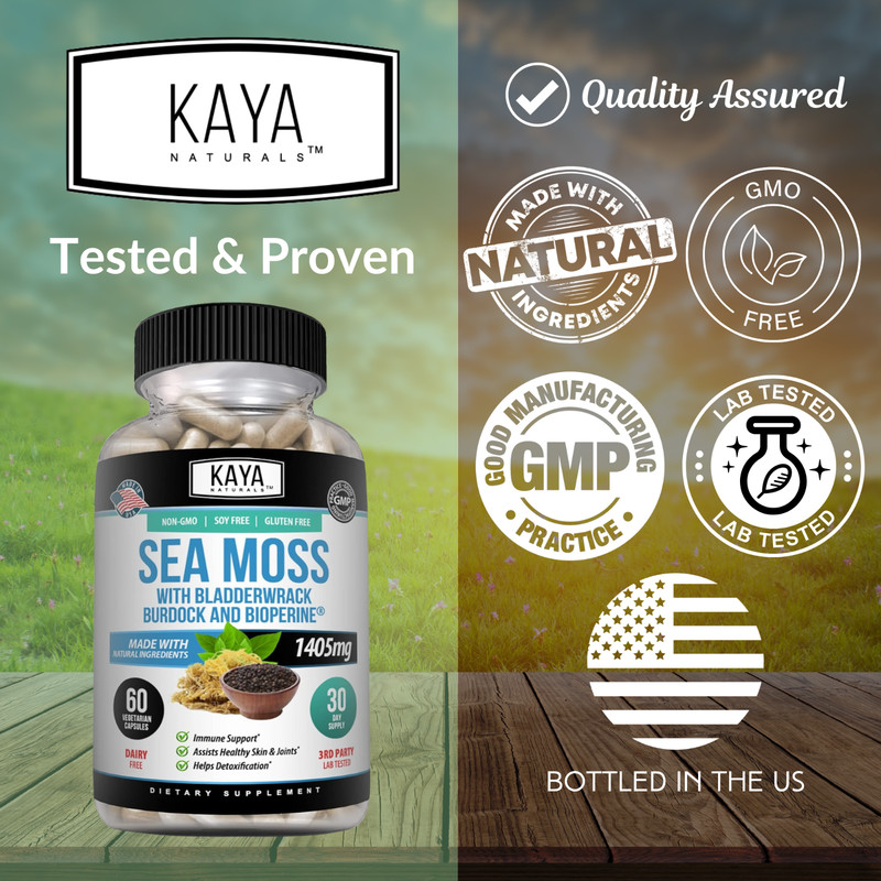 Organic Irish Sea Moss, Bladderwrack & Burdock, Thyroid & Immune Support gallery