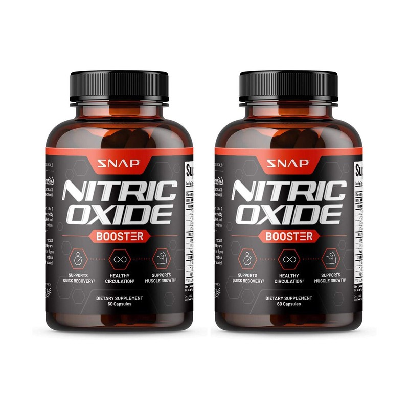Nitric Oxide Booster Supplement L-Arginine L-Citrulline Pre Workout Pills 2-Pack