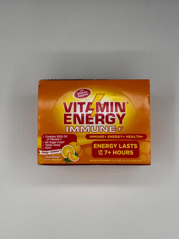 Vitamin Energy Immune+ Shot 7hrs Energy Tango Orange, 1.93 Fl.Oz (12 PACK) gallery
