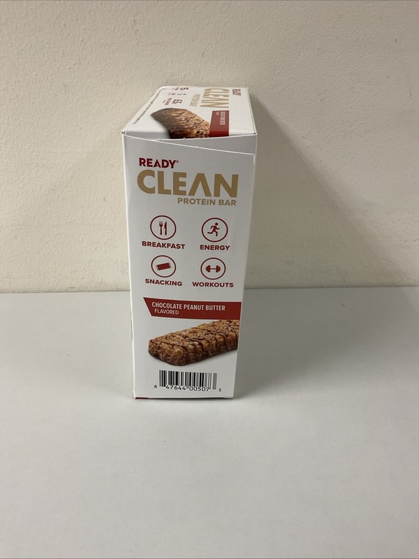 Ready Clean Protein Bar, Chocolate Peanut Butter, 12 Bars, Exp 04/2026, G12 gallery