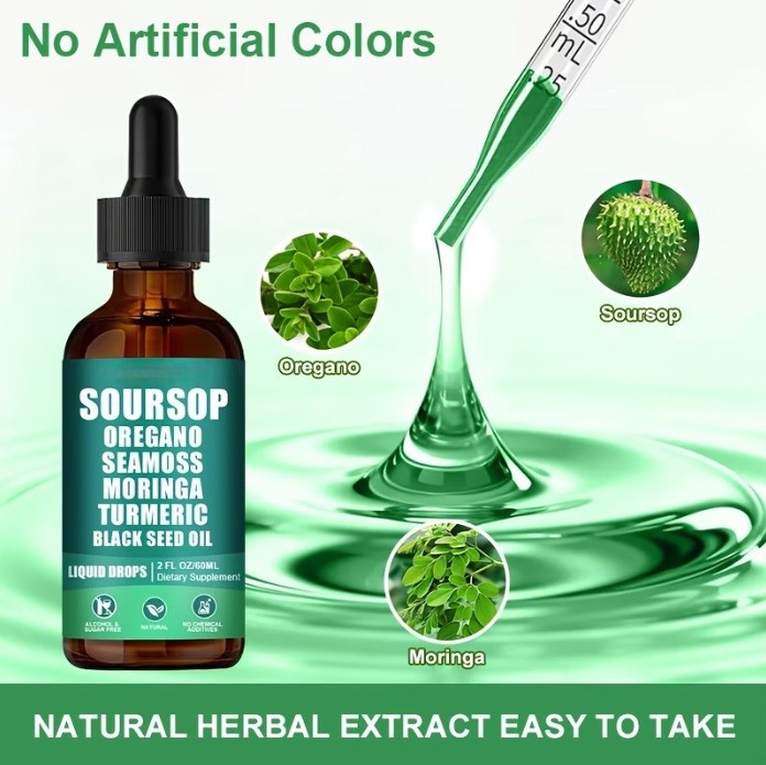 10-in-1 Soursop Bitters Liquid Drops - for Immune Health & Daily Wellness gallery