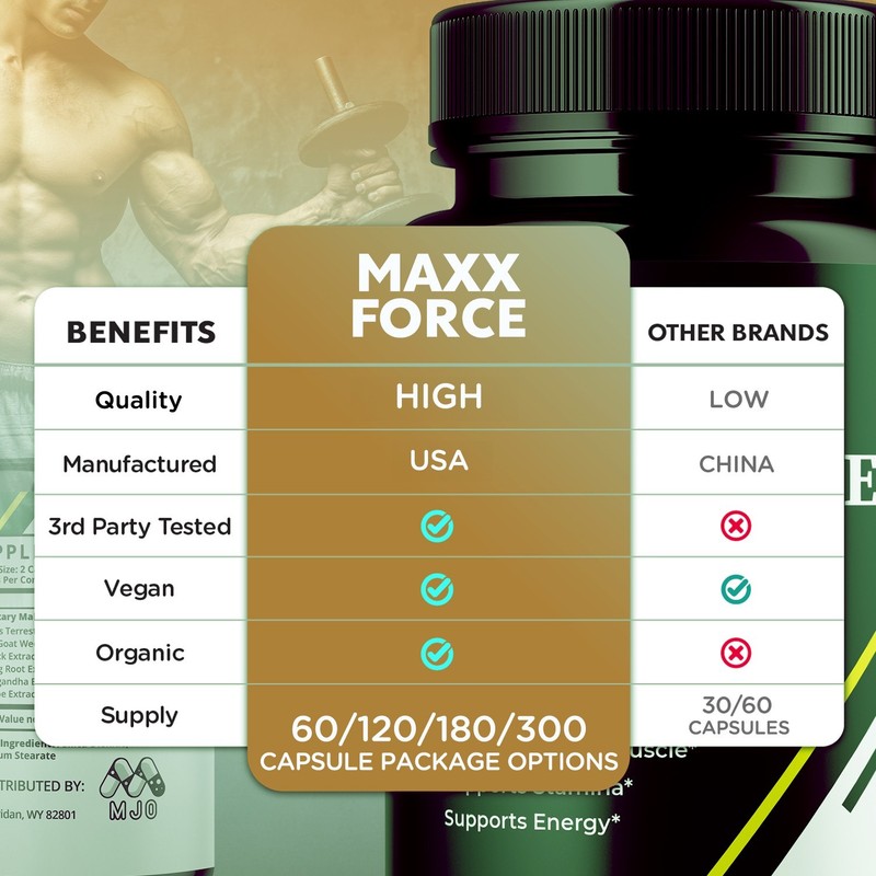 (2 Pack) Maxx Force Advanced Male Health Support Formula MaxxForce 120 Capsules gallery
