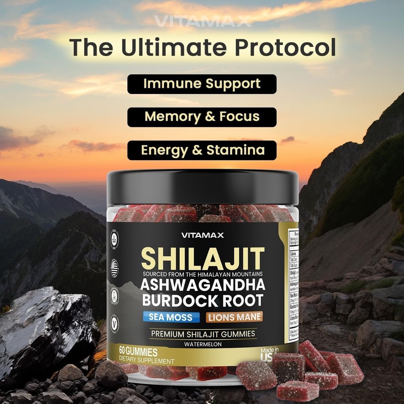 Pure Shilajit Gummies, Sea Moss, Ashwagandha, 105+ Trace Minerals – Organic Burd gallery