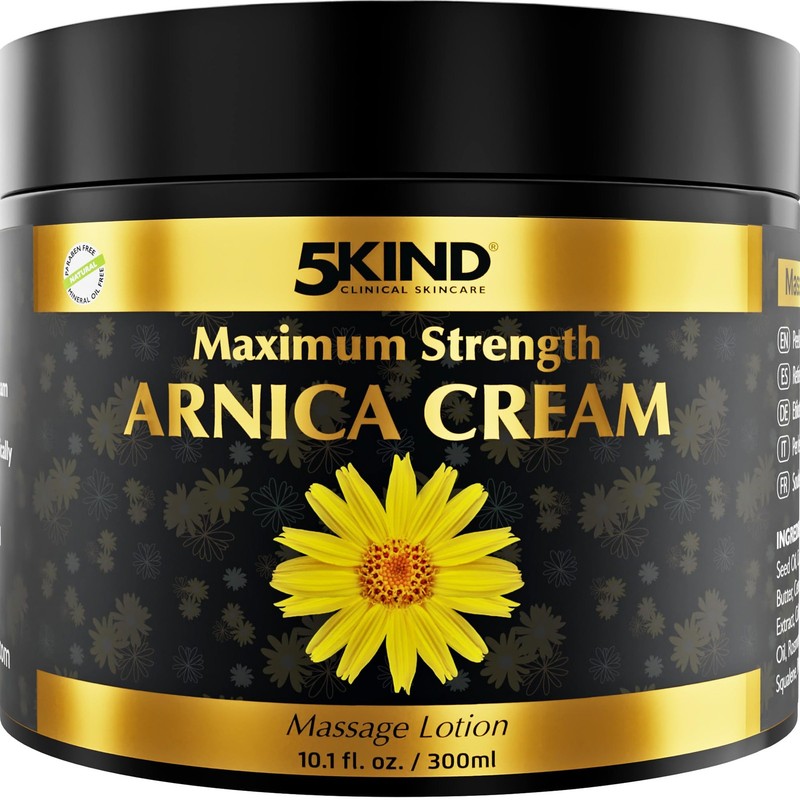 5kind Extra Strong Arnica Cream for Bruising and Swelling 10.1 Fl Oz Arnica ...