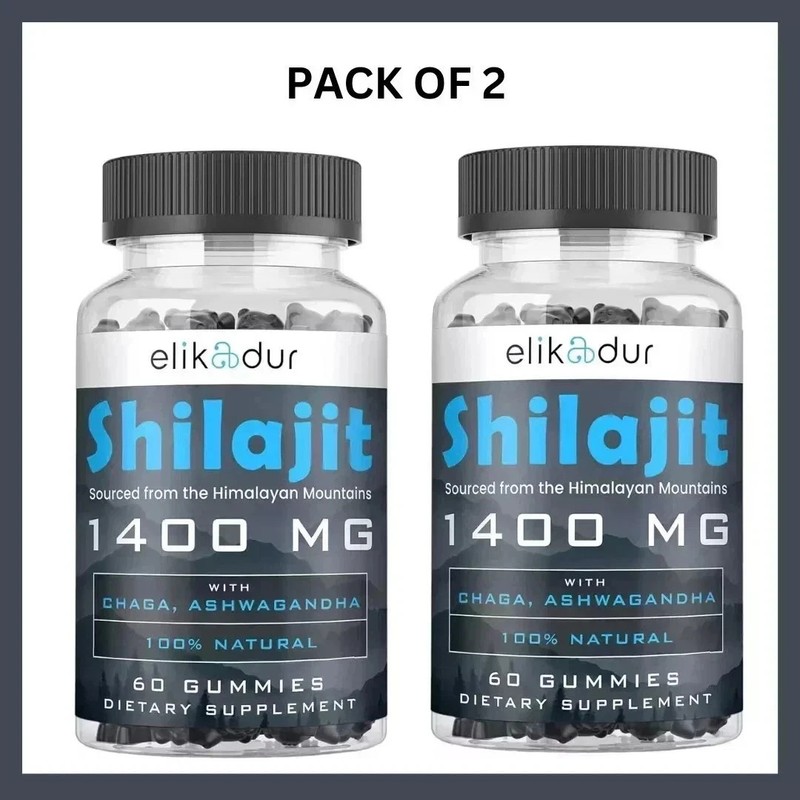 2xSHILAJIT + ASHWAGANDHA GUMMIES Potent Antioxidant Immune Support Overal Health