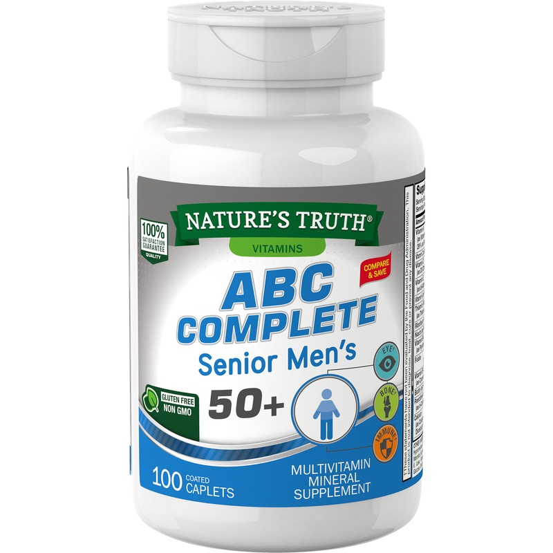 Multivitamin for Men 50 Plus | 100 Caplets | Adult One a Day | by Nature’s Truth