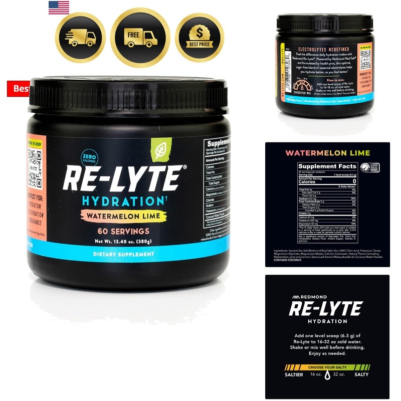 Re-Lyte Hydration Electrolyte Powder Mix Watermelon Lime