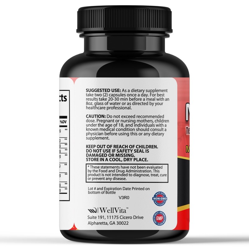 Best Testosterone Booster for Men | Libido & Energy Pills for Male Vitality-60ct gallery