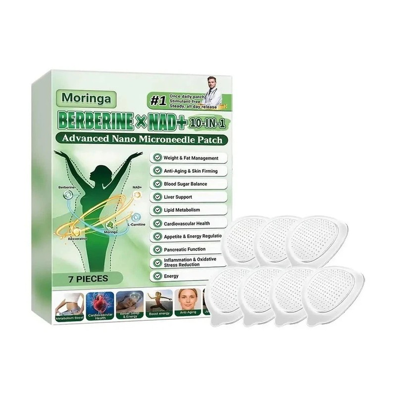 50% OFF Moringa Berberine x NAD+ 10-in-1 Advanced Nano Microneedle Patches New gallery