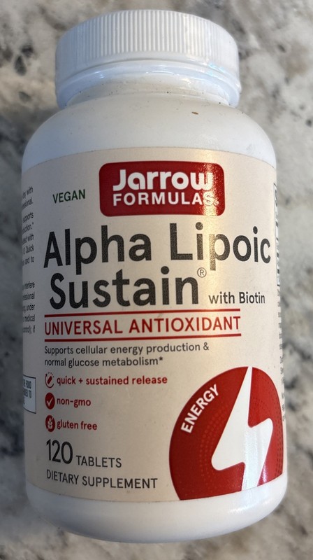 Jarrow Formulas, Inc. Vegan Alpha Lipoic Sustain with Biotin 300 mg 120 Tabs