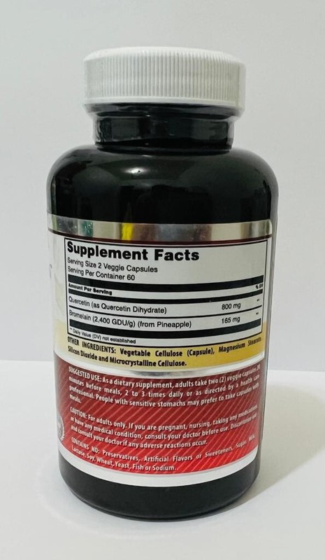 Amazing Formulas Quercetin Bromelain 120 Veggie Capsules Dietary Supplement gallery