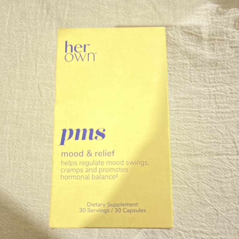 HER OWN – PMS Mood & Relief – 30 Servings / 30 Capsules – Exp 4/2025