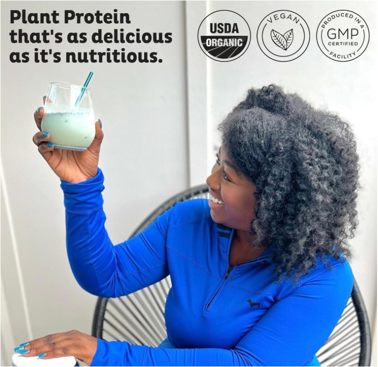KOS Plant-Based Protein Powder, Blueberry Muffin, 15 Servings gallery