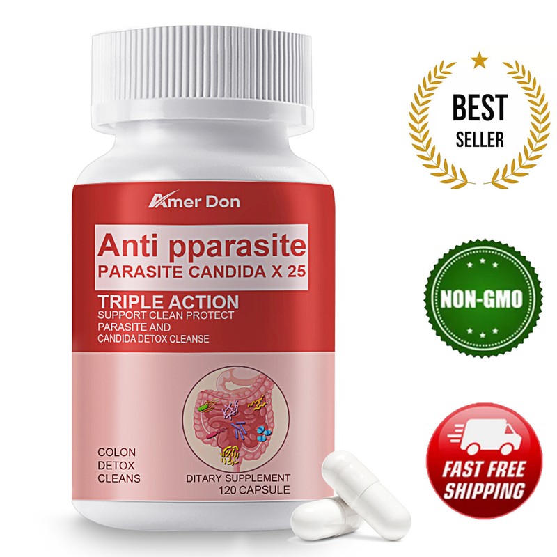 Candida Cleanse 120 Capsules – Gut & Colon Support, Natural Herbs for Intestinal
