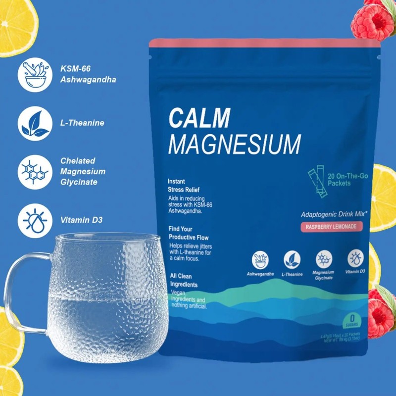 Super Calm Magnesium Drink Mix Powder | Relaxation Support 20 Serving gallery