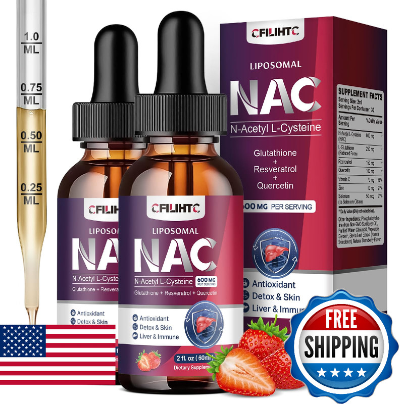 Liposomal Liquid NAC Supplement N-Acetyl Cysteine Drops, N Acetyl Cysteine 600mg