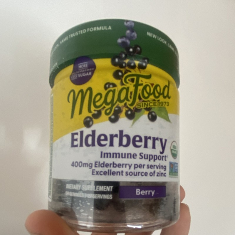 MegaFood Elderberry Immune Support Gummies Organic Berry 54ct 400mg Jun 2027