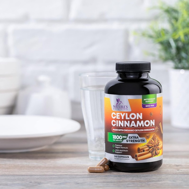 True Organic Ceylon Cinnamon Capsules 1800mg Highest Potency Blood Sugar Support gallery