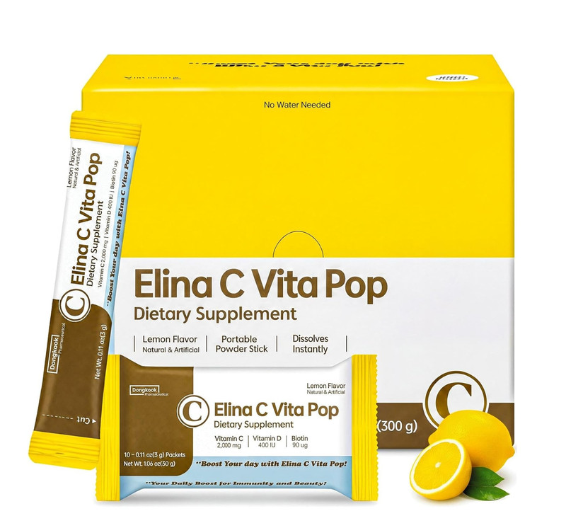 Vita Pop Korean Vitamin C Powder 2,000mg Zero Sugar Vitamin D & Biotin