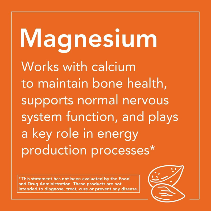 NOW Supplements, Magnesium Citrate 200 Mg, Enzyme Function*, Nervous System S...