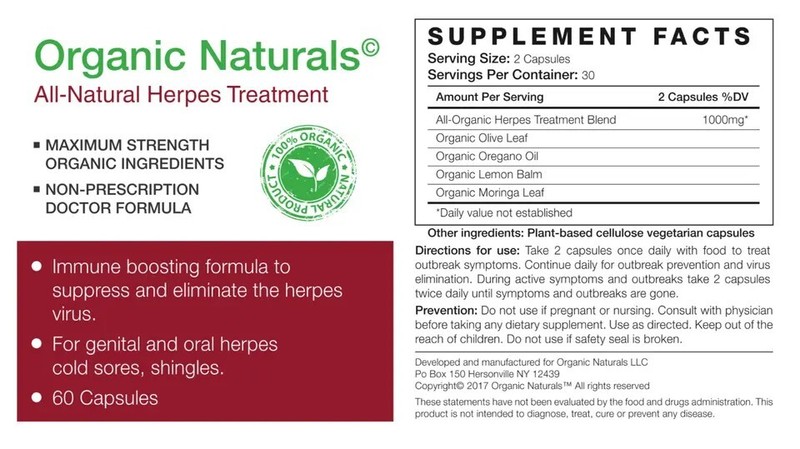 All-Natural Outbreak Treatment Supplement - by Organic Naturals - 60 Capsules gallery