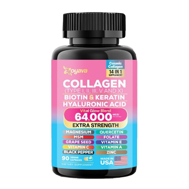 Max Strength HAIR SKIN and NAILS 90 Caps Multivitamin 64,000 mcg Biotin