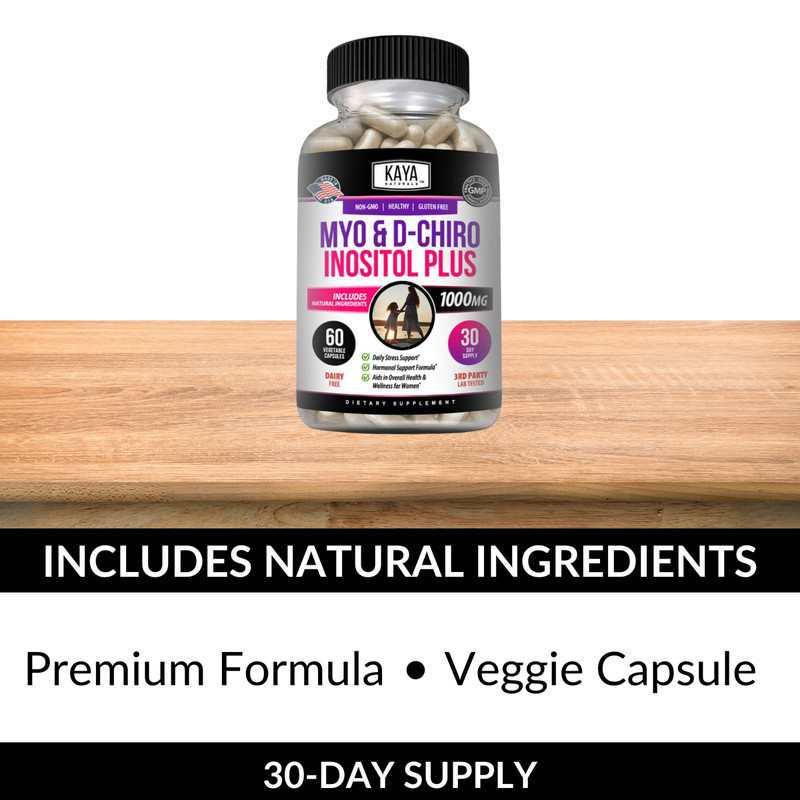 Myo & D-Chiro Inositol Plus 60ct, Women Hormone Support, Manage Stress gallery