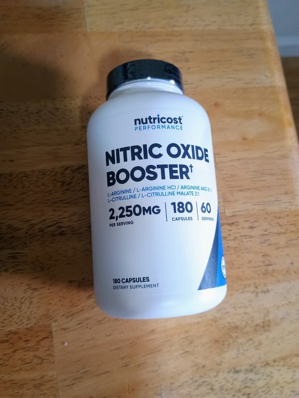 Nutricost Nitric Oxide Booster 750mg, 180 Capsules, 60 Servings Sealed New