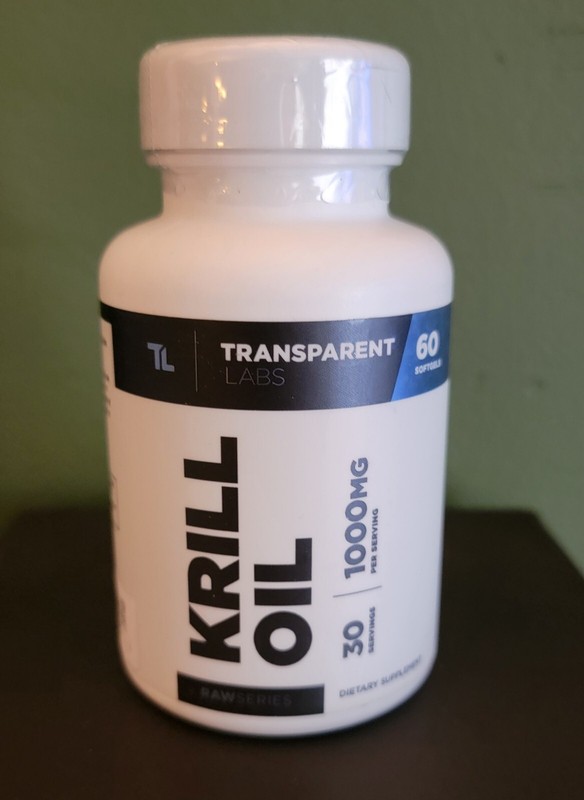 Transparent Labs, KRILL OIL, – 60 Caps, 02/2026, 30 Servings 1000mg Per Serving