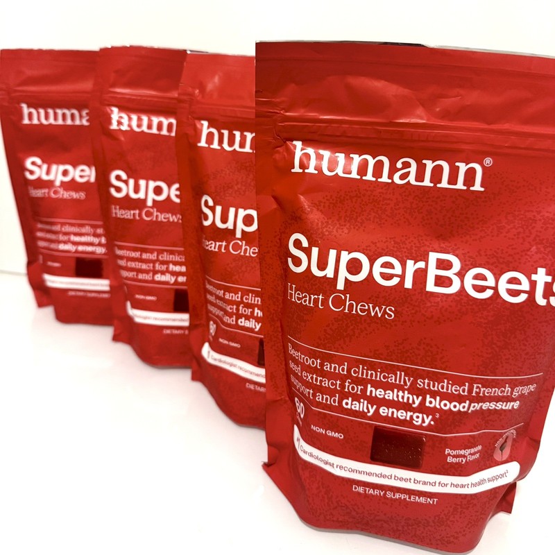4 PACK HumanN SuperBeets Heart Chews Advanced 240 total. Exp 04/2027
