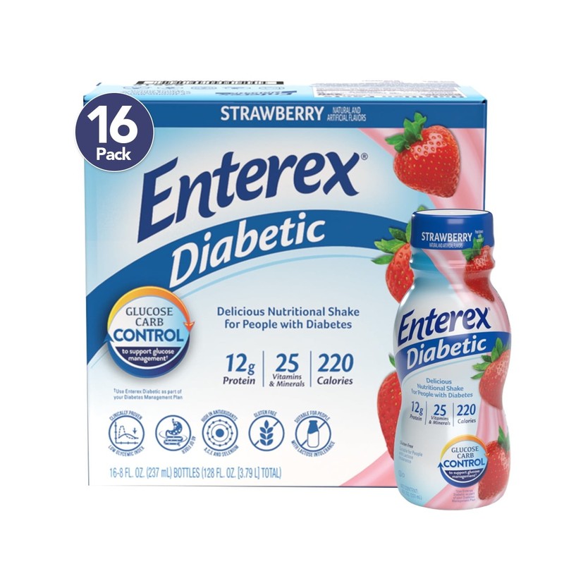 Enterex, Strawberry Flavor, 8 fl oz, 16 Packets