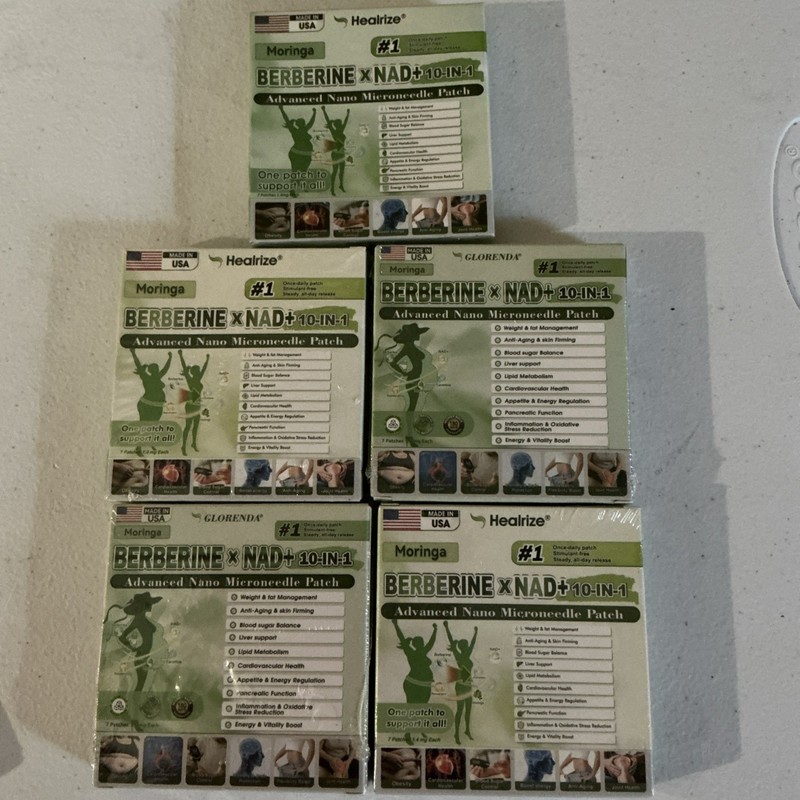 5 Moringa Berberine x NAD+ 10-in-1 Advanced Nano Microneedle Patch Weight Loss