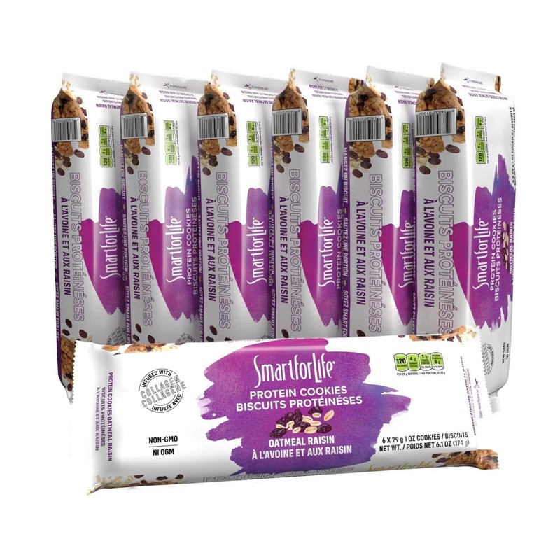Smart for Life Oatmeal Raisin Diet Cookies, 1 Week Meal Replacement – Pack of 7