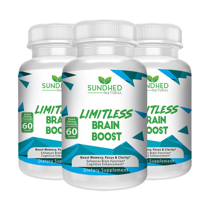 Sundhed Natural Limitless Brain Boost (3-Months) – Memory, Focus, Mental Clarity