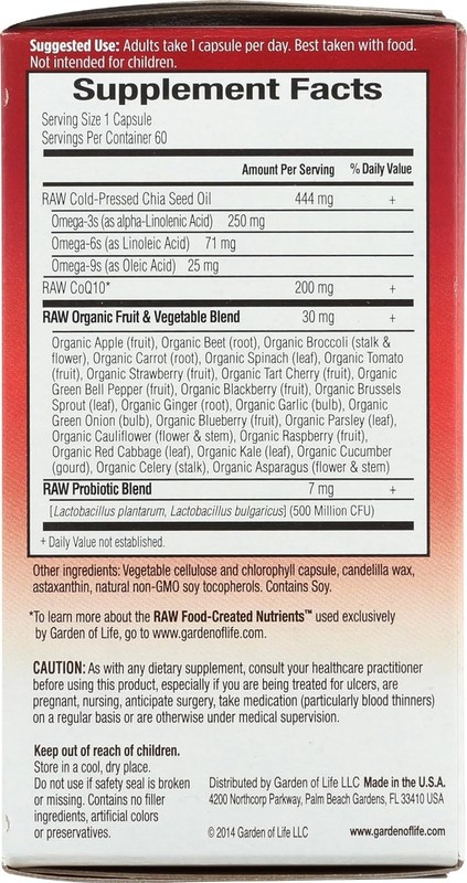 Garden of Life RAW CoQ10 200mg Vegan Capsules 60ct x 2pk Sealed BB 08/2026 gallery